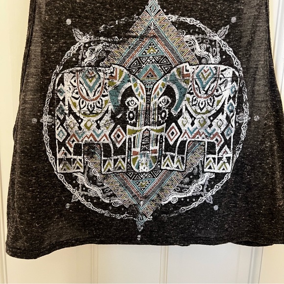 TILLY’S elephant graphic tee, tribal crop top tank top, muscle tee, Full Tilt - Picture 5 of 8